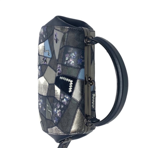 💙Coach Patchwork Leather Frame 1941 Kisslock Bag - Picture 5 of 8